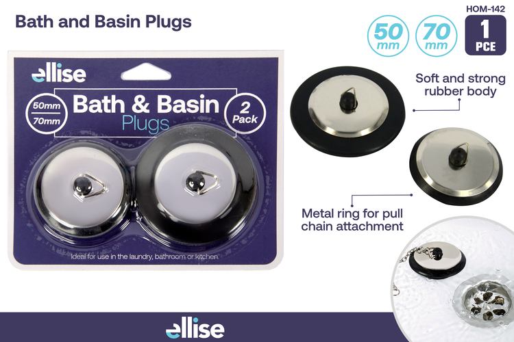 Plug - Sink Multi Fit 50mm & 70mm Pk2